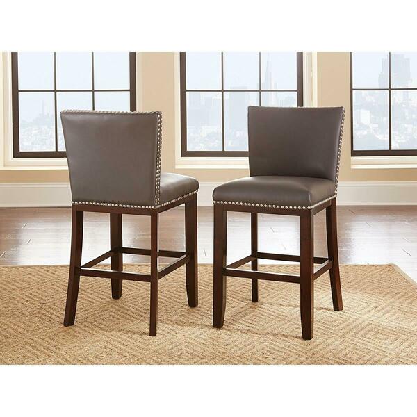 Steve Silver 37 x 22 x 18 in. Tiffany Counter Chairs, 2PK TF650CCGN